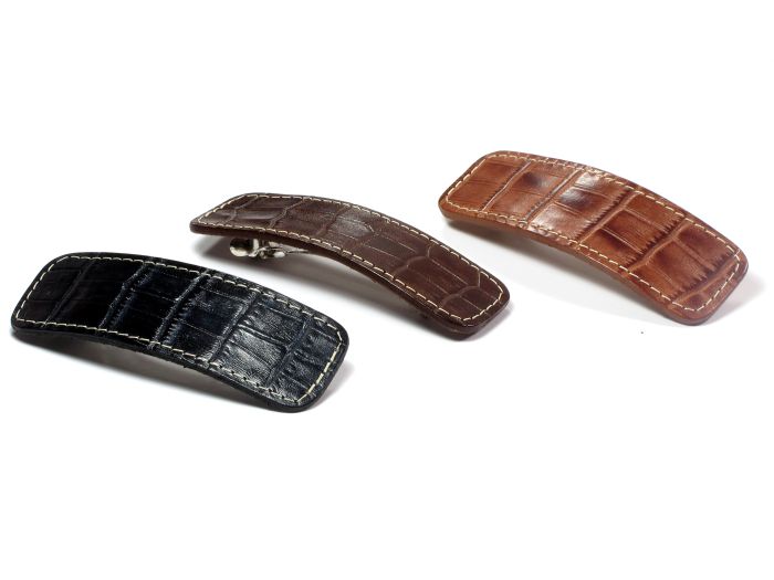 Elea læder hårspænde – 10 cm