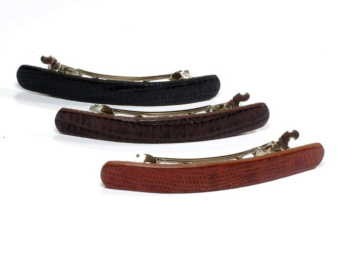 Eva læder hårspænde – 9 cm