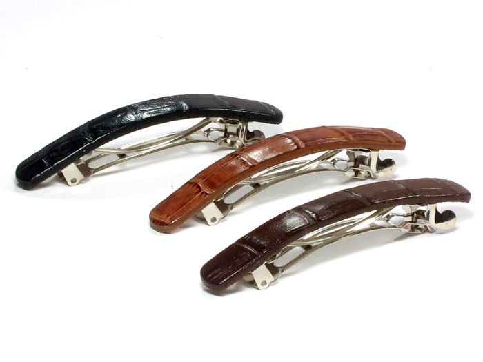 Salma Læder Hårspænde – 9 cm