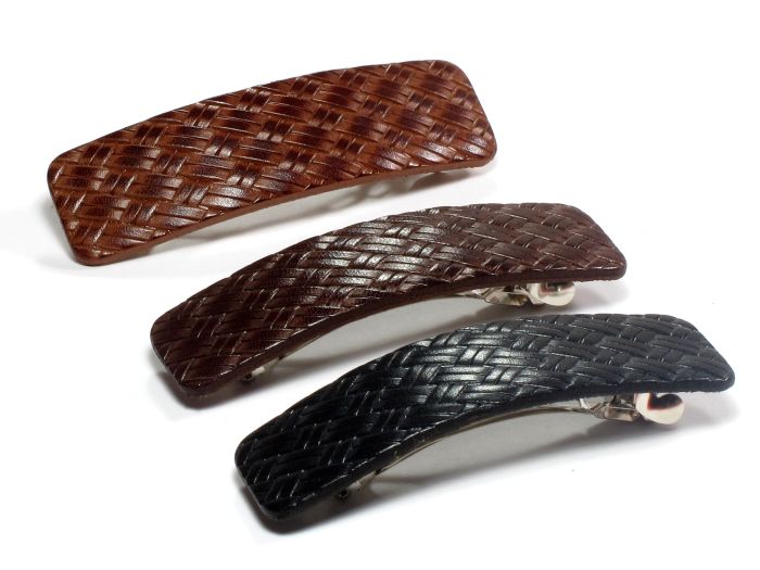 Tess læder hårspænde – 9 cm