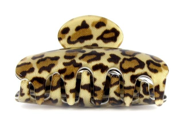 Lysbrun Leopard Hårklemme
