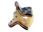 Brun leopard krystal hårklemme - 2 cm