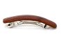 Eva læder hårspænde – 9 cm MAHOGNY