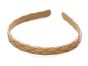 Beige flet læder hårbøjle - 1.3 cm