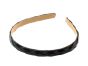 Sort flet læder hårbøjle - 1.3 cm
